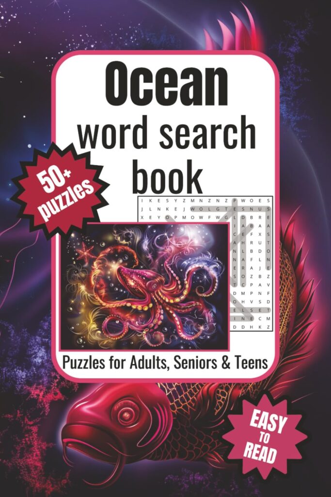 Ocean word search book 1 Ocean word search book Ocean word search book